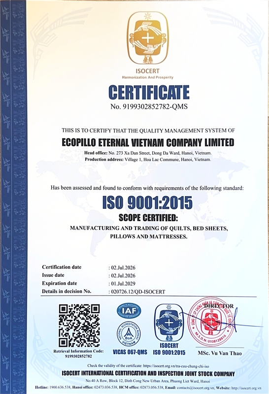 Certificate ISO 9001:2015